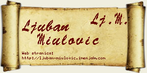 Ljuban Miulović vizit kartica